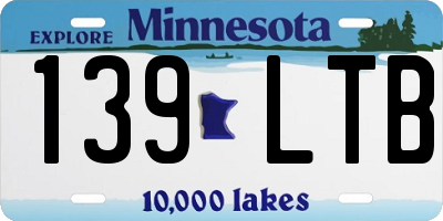 MN license plate 139LTB