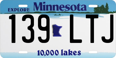 MN license plate 139LTJ