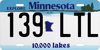 MN license plate 139LTL