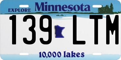 MN license plate 139LTM