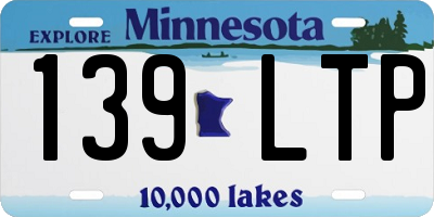 MN license plate 139LTP