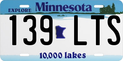 MN license plate 139LTS