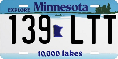 MN license plate 139LTT