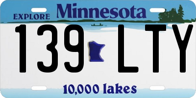 MN license plate 139LTY
