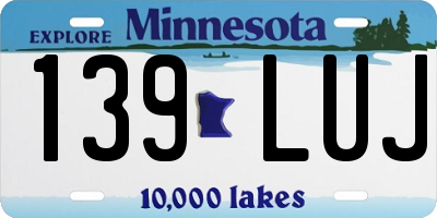 MN license plate 139LUJ