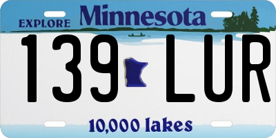 MN license plate 139LUR
