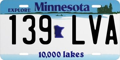 MN license plate 139LVA