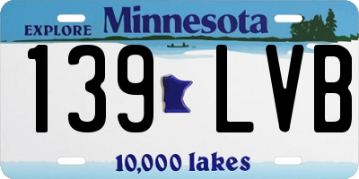 MN license plate 139LVB