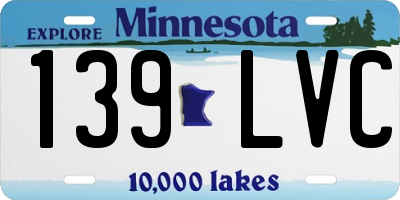 MN license plate 139LVC