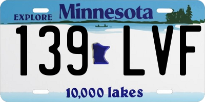 MN license plate 139LVF
