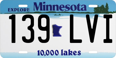 MN license plate 139LVI