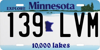 MN license plate 139LVM