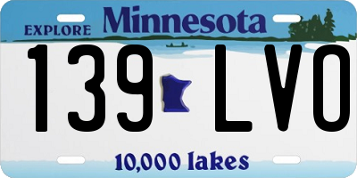 MN license plate 139LVO