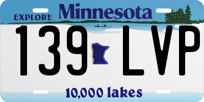 MN license plate 139LVP