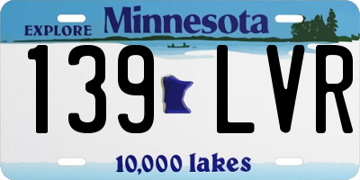 MN license plate 139LVR