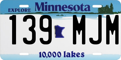MN license plate 139MJM