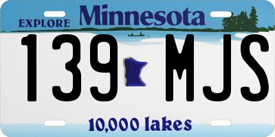 MN license plate 139MJS