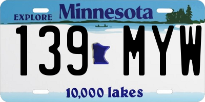 MN license plate 139MYW