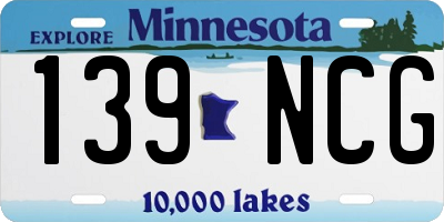 MN license plate 139NCG