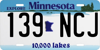 MN license plate 139NCJ