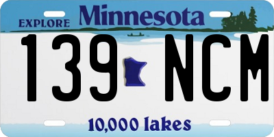 MN license plate 139NCM