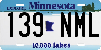 MN license plate 139NML