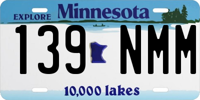 MN license plate 139NMM