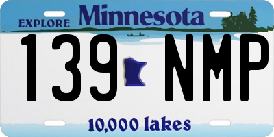 MN license plate 139NMP