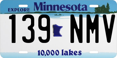 MN license plate 139NMV
