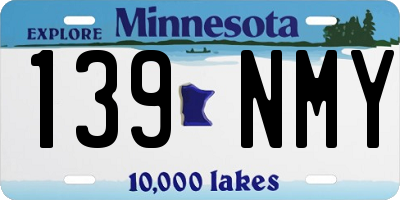 MN license plate 139NMY