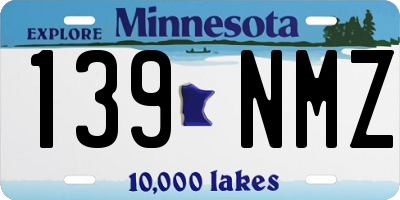 MN license plate 139NMZ