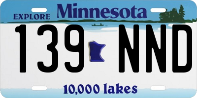 MN license plate 139NND
