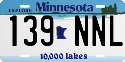 MN license plate 139NNL