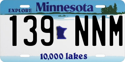 MN license plate 139NNM