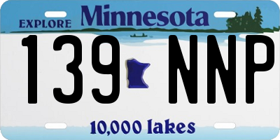 MN license plate 139NNP