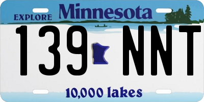 MN license plate 139NNT