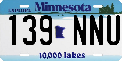 MN license plate 139NNU