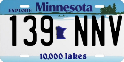 MN license plate 139NNV