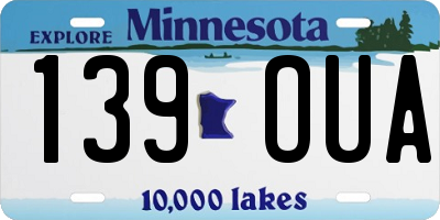 MN license plate 139OUA