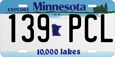 MN license plate 139PCL