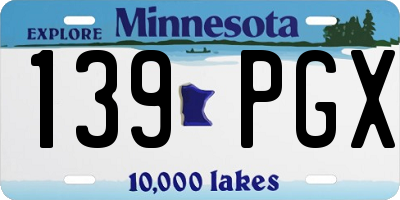 MN license plate 139PGX
