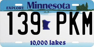 MN license plate 139PKM