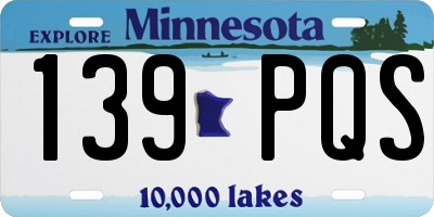 MN license plate 139PQS