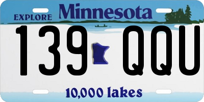 MN license plate 139QQU