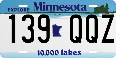 MN license plate 139QQZ