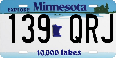 MN license plate 139QRJ