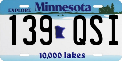 MN license plate 139QSI