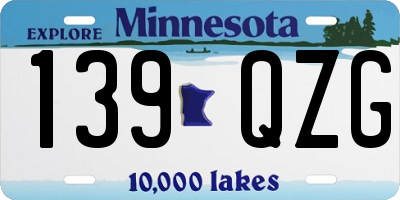MN license plate 139QZG