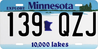 MN license plate 139QZJ