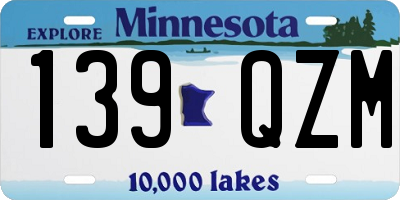 MN license plate 139QZM